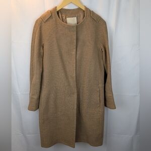 S' Max Mara Stylish Cotton Tan Coat Size 8 In VGUC
